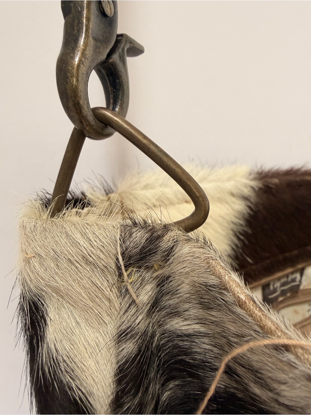 Myra Bag Brown & Cream Hair-On Hide Crossbody Bag - Picture 5 of 12